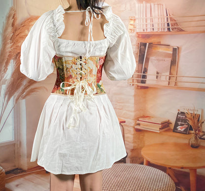 Renaissance Style Vintage Pattern Corset Vest Bustier