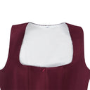 Oktoberfest Classic Wine Red Long Dirndl with Apron - Retrorobe