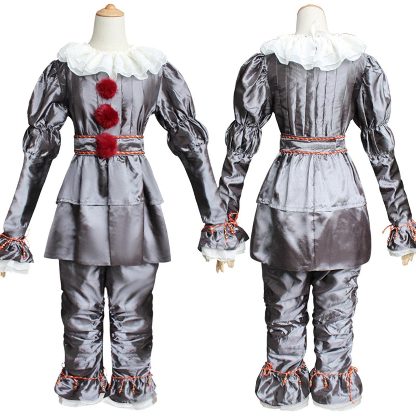 Pennywise It Clown Killer Costume Silver