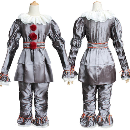 Pennywise It Clown Killer Costume Silver