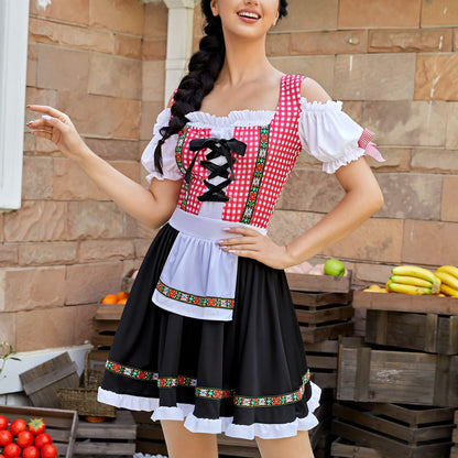 Oktoberfest Trachtenkleider Red Dirndl