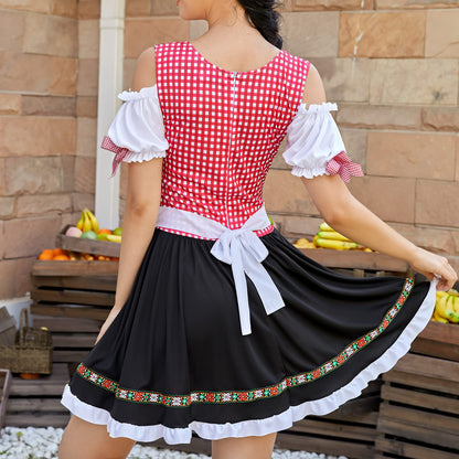 Oktoberfest Trachtenkleider Red Dirndl