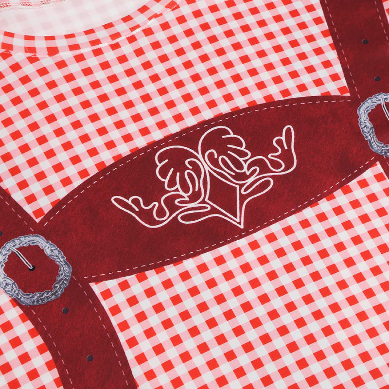 T-Shirt mit Oktoberfest-Lederhosen-Print