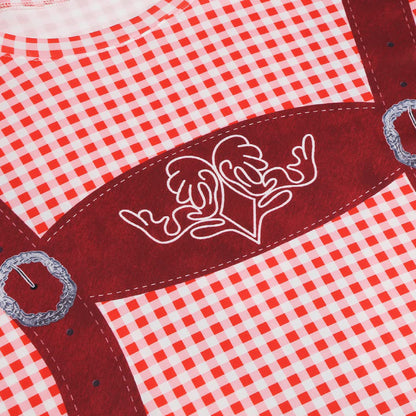 T-Shirt mit Oktoberfest-Lederhosen-Print