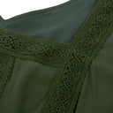 Renaissance Dress Embroidery Bell Sleeves A-Line Dress - Retrorobe