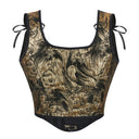 Victorian Style Jacquard Lace-up U-Back Corset - Retrorobe
