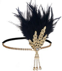 Green Tassel Fringe Flapper Dress Set with ACCs