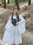 Renaissance Blumen Corsagenweste mit Schnürung