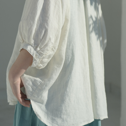 Medieval Renaissance Style Linen Blouse - Retrorobe