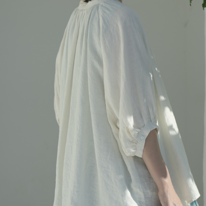 Medieval Renaissance Style Linen Blouse - Retrorobe