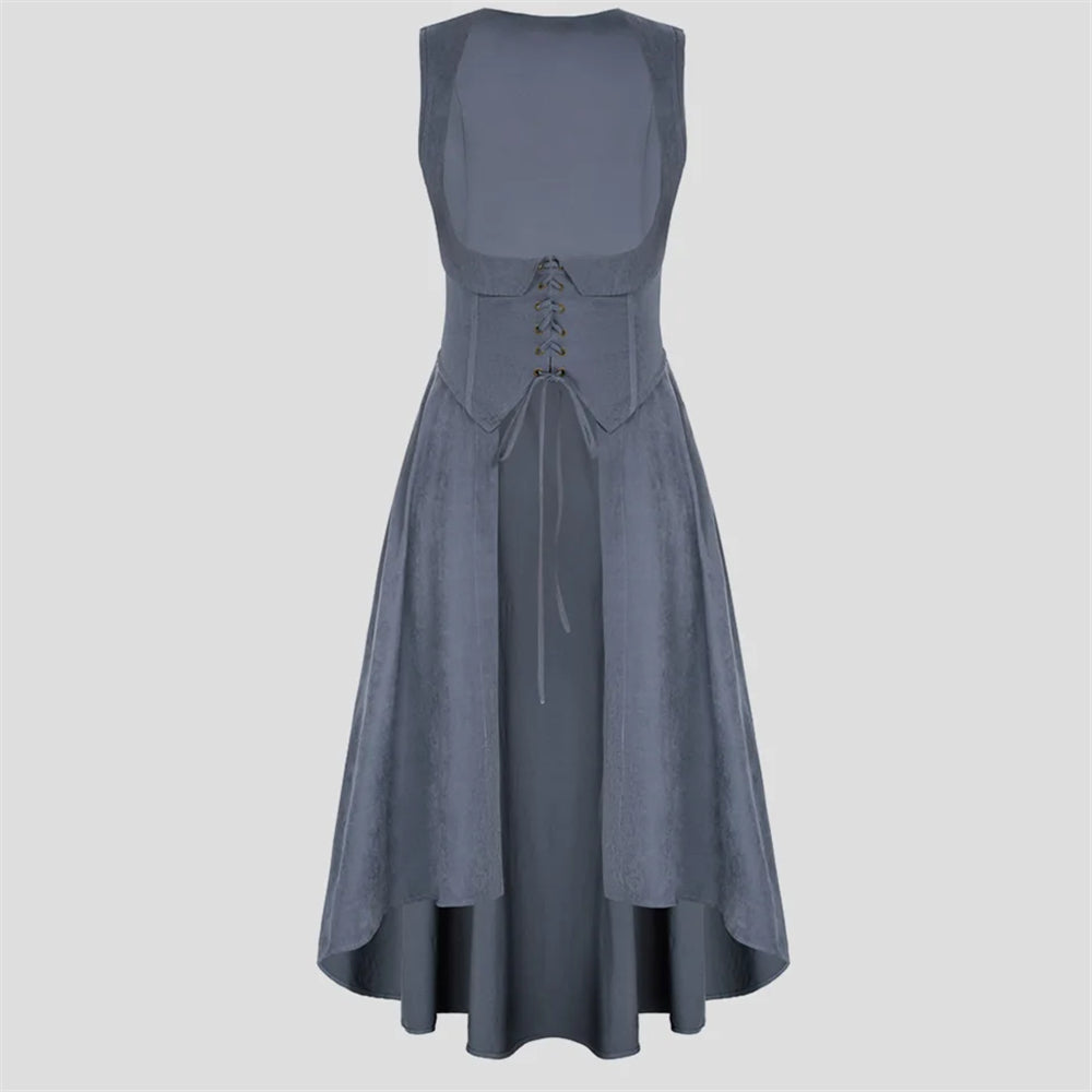 Renaissance Costume U-Neck High-Lo Overdress Tank