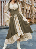 Renaissance Costume U-Neck High-Lo Overdress Tank - Retrorobe