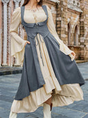 Renaissance Costume U-Neck High-Lo Overdress Tank - Retrorobe
