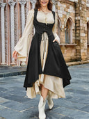 Renaissance Costume U-Neck High-Lo Overdress Tank - Retrorobe
