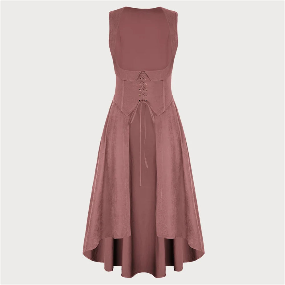 Renaissance Costume U-Neck High-Lo Overdress Tank - Retrorobe