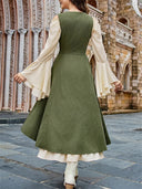 Renaissance Costume U-Neck High-Lo Overdress Tank - Retrorobe
