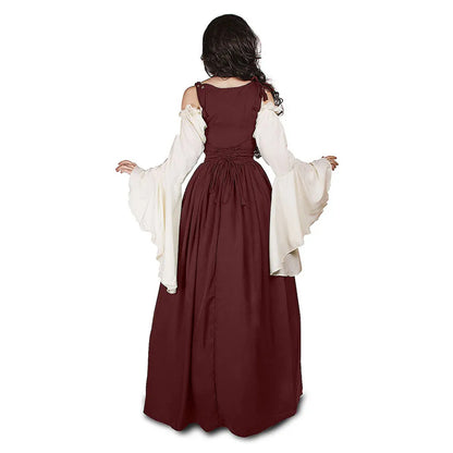 Irish Medieval Retro Royal Court Princess Style Long Sleeve Dress