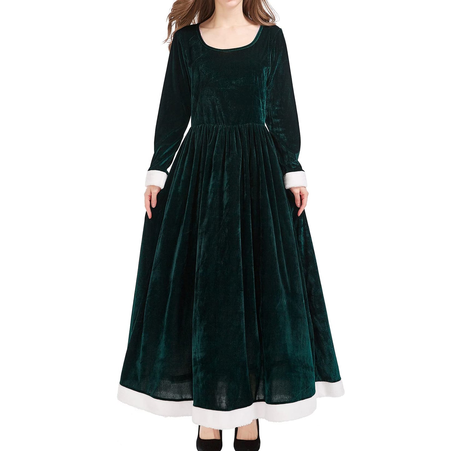 Mrs.Claus Fancy Green Christmas Dress