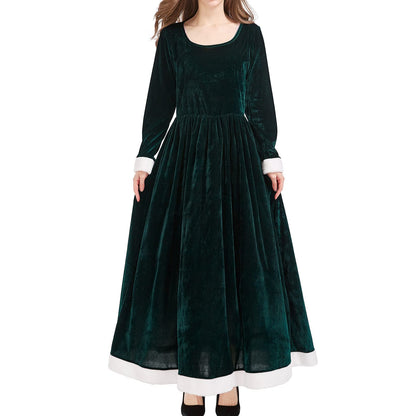 Mrs.Claus Fancy Green Christmas Dress