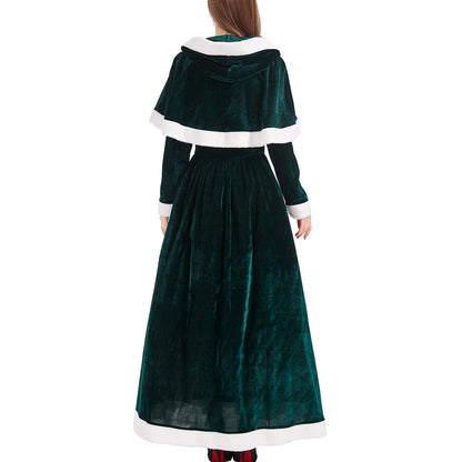 Mrs.Claus Fancy Green Christmas Dress