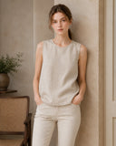 Women's Sleeveless Linen Tank Top