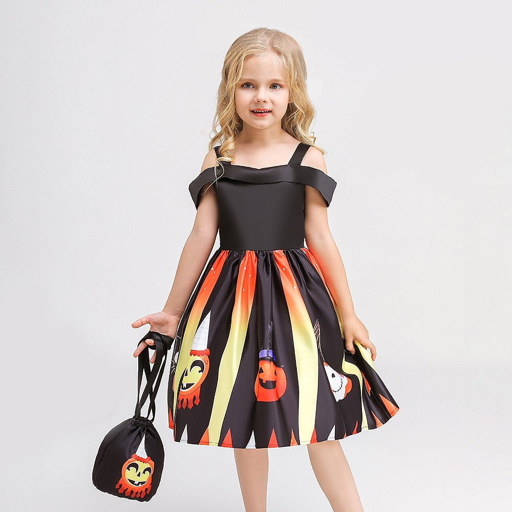 Kids' Witch Halloween Dress Costume