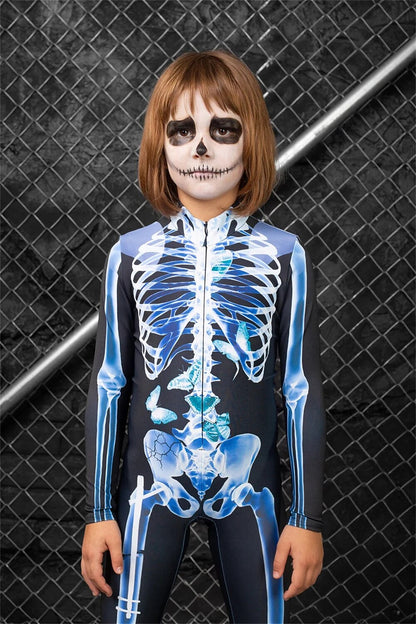 Skull Skeleton Full Body Catsuit for Kids