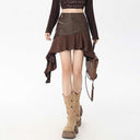 Gothic Punk Asymmetrical Skirt - Retrorobe