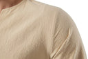Men's Beige Medieval Peasant Shirt & Black Pants Costume Set