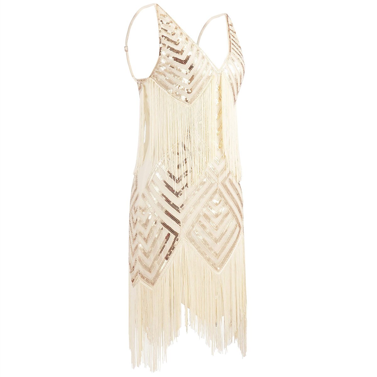 Geometric Art Deco Flapper Sequin Dress