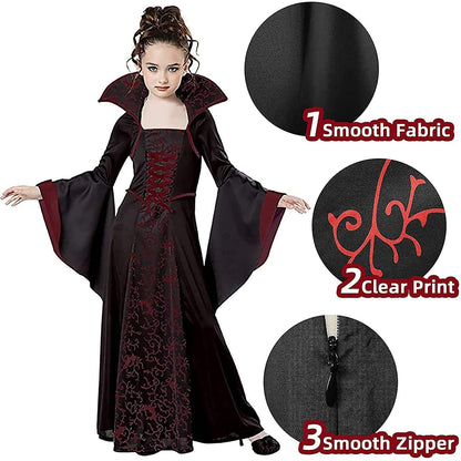 Halloween Retro Vintage Girls' Dress Costume