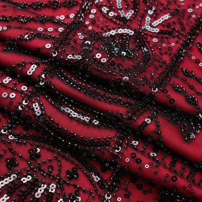 Art Deco Fringe Flapper Dress with Accessories Set