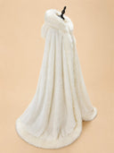 Women's Ivory Medieval Queen Gown & Fur-Trimmed Cloak Costume Set