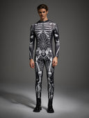 Men's Skeleton Biker 2-Piece Halloween Costume Set