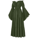 Renaissance Tiered Maxi Dress Off-Shoulder Pocket Dress - Retrorobe