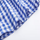 Men’s Blue Checkered Oktoberfest Shirt for Lederhosen