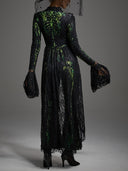 Women's Gothic Lace High-Low Tailcoat Halloween Dress