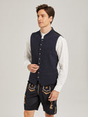 Men’s Oktoberfest Trachten Vest with Embroidery