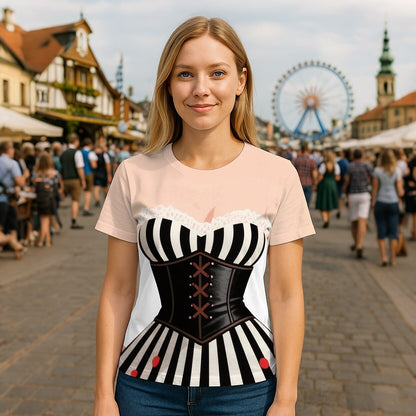 Women's Oktoberfest Dirndl Graphic T-shirt