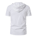 Pirate Style Short Sleeve Hooded Shirts - Retrorobe