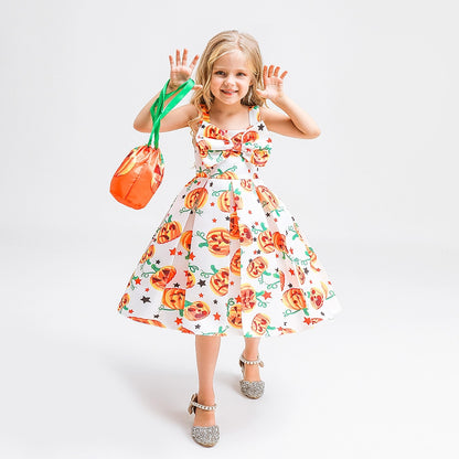 Kids' Witch Pumpkin Dress Costume