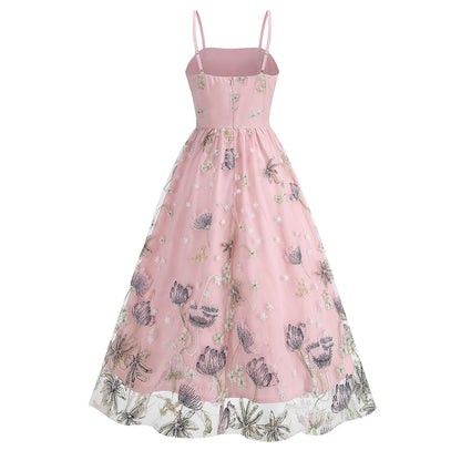 Floral Embroidered Midi Dress