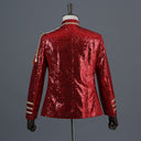 Ensemble de costume de casse-noisette à paillettes rouges pour homme, 3 pièces