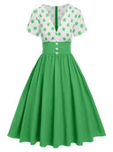 Robe midi cache-cœur à pois