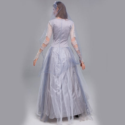 Ghost Bride Skeleton Lace Tulle Dress