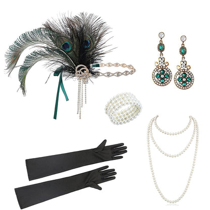 5Pcs 1920s Flapper Accessory Set