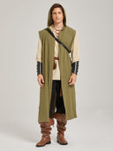 Men's Olive Green Layered Medieval Ranger Costume Set