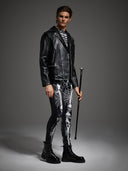 Men's Skeleton Biker 2-Piece Halloween Costume Set