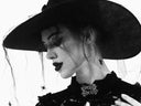 Women's Gothic Lace Veil Witch Hat for Halloween