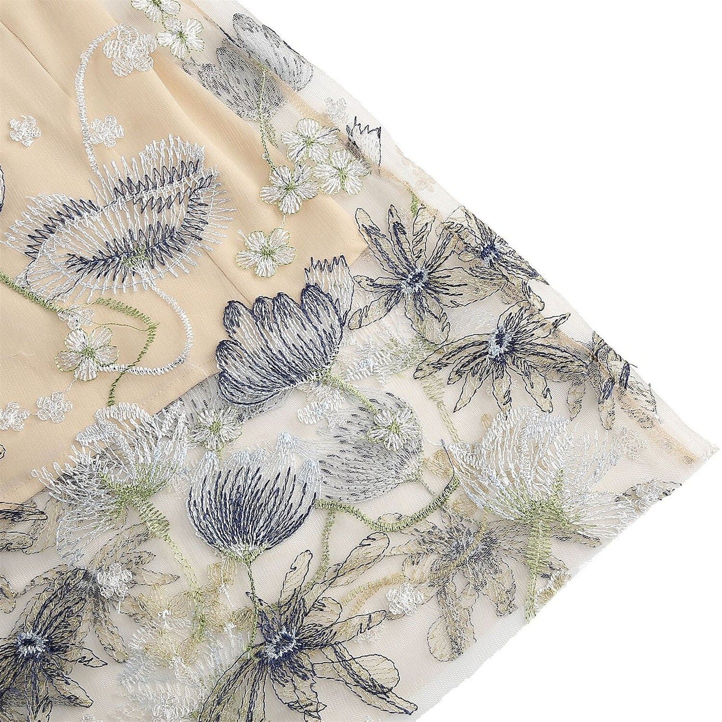 Floral Embroidered Midi Dress